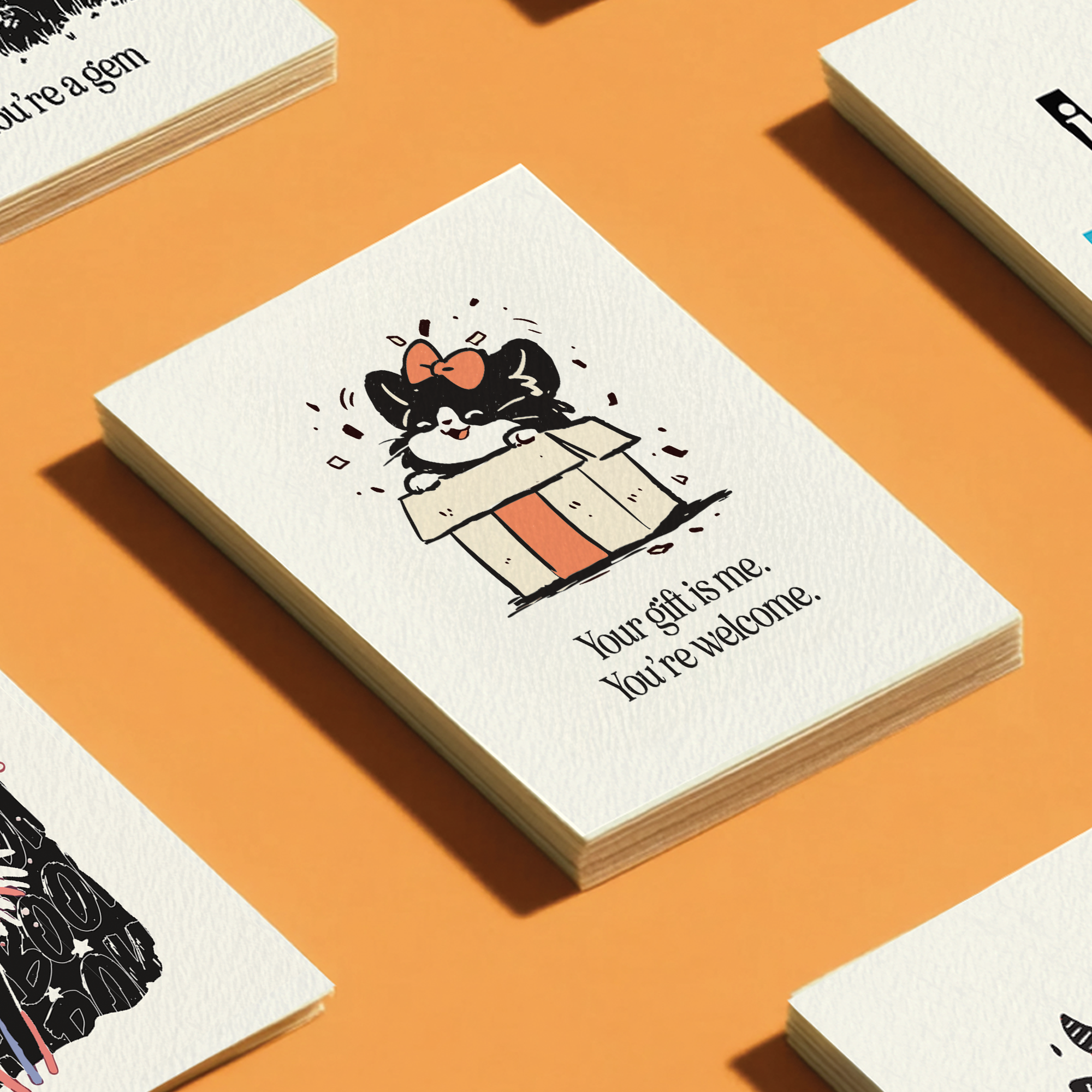 Petty Paper Studio - Wholesale Everyday Greeting Card - Snarky 'Your Gift is Me' Card  - A2 Everyday Greeting Card1