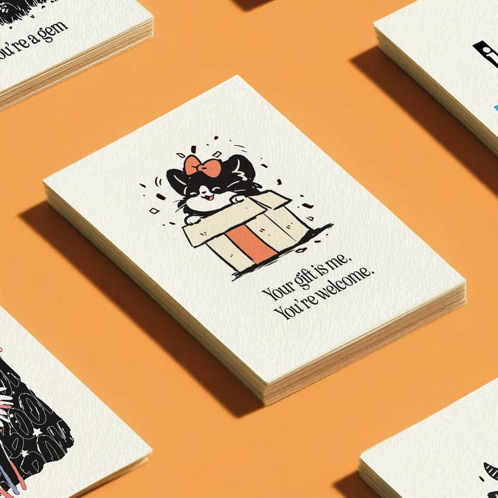 Petty Paper Studio - Wholesale Everyday Greeting Card - Snarky 'Your Gift is Me' Card - A2 Everyday Greeting Card1