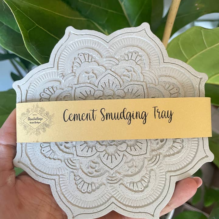 CharlieHaze - Wholesale Smudge Plate - Cement Smudging Tray for your Altar Space