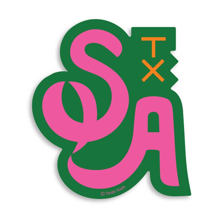 San Antonio Sticker Pink for wholesale by Yonder Goods