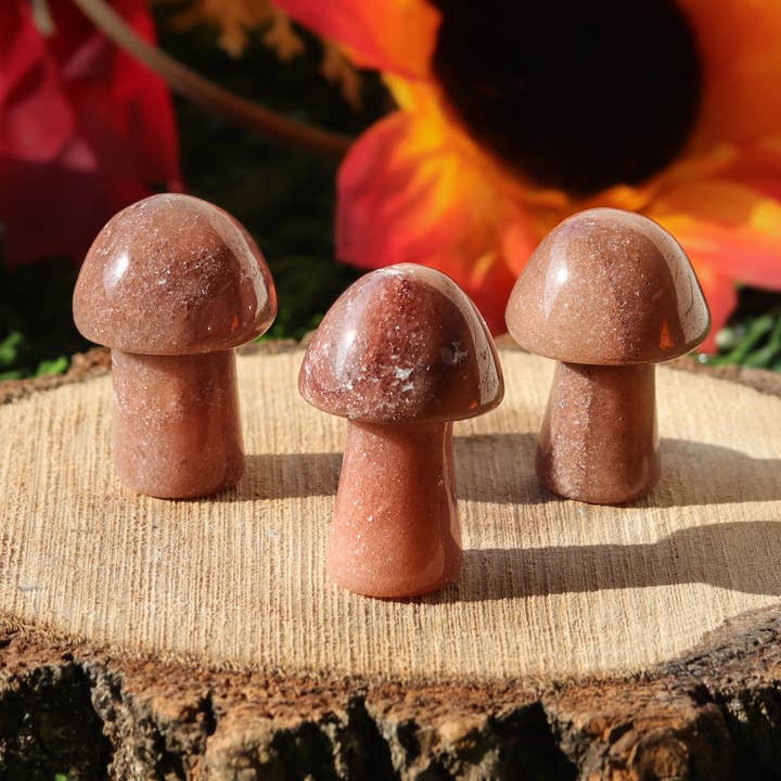 Natures Artifacts Inc - Wholesale Spiritual Stone/Crystal - Red Aventurine Mini Mushroom0