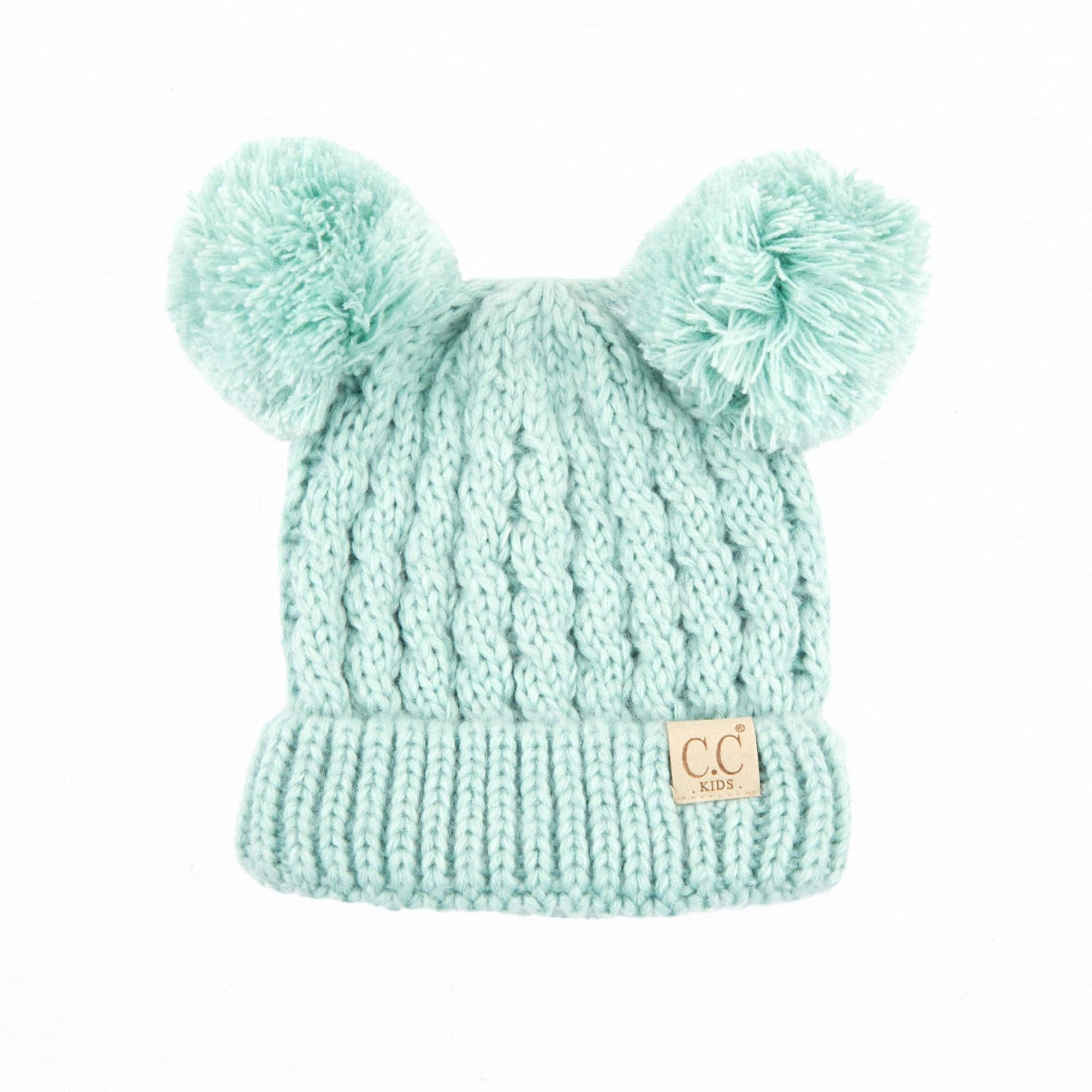 Truly Contagious - Wholesale Beanie - Kids - CC Kids Double Pom Beanie KIDS-24 HAT-605