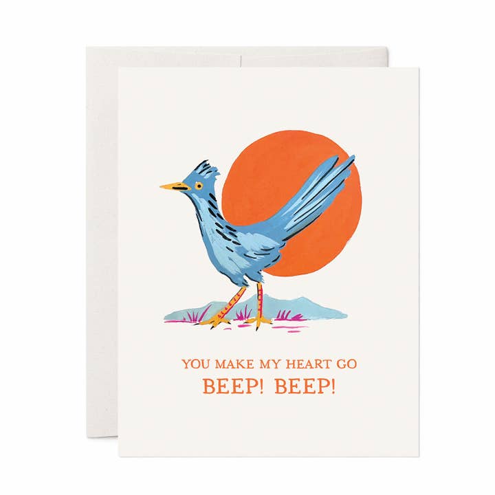 Roadrunner Love A2 Greeting Card for wholesale by Antiquaria