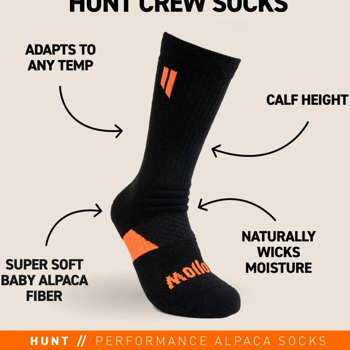 Hunt Crew Socks for wholesale by Hollow