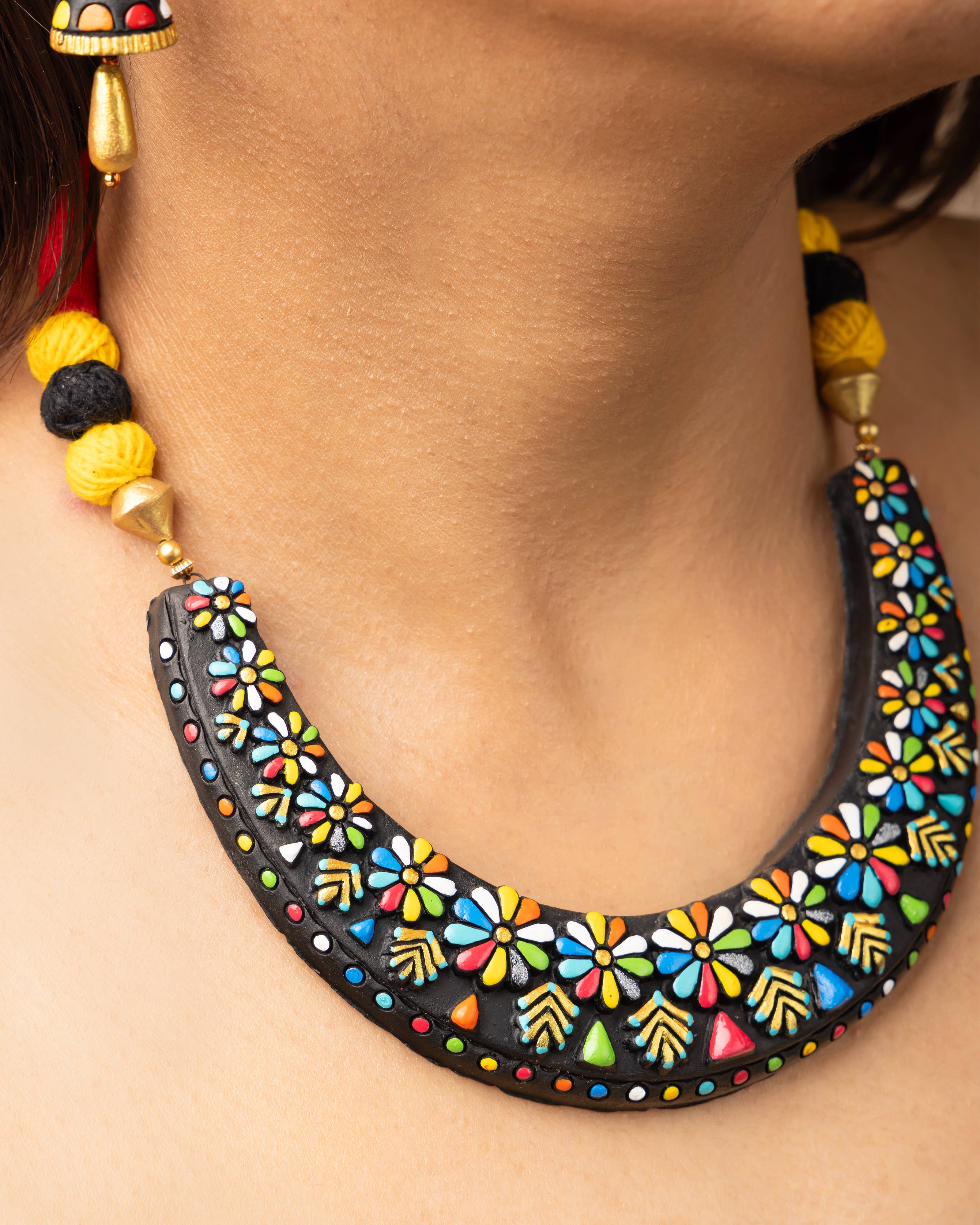 House of Kraft - Wholesale Jewelry Set - Geometric Jewelry Set | Clay Jewelry | Chocker Jewelry3