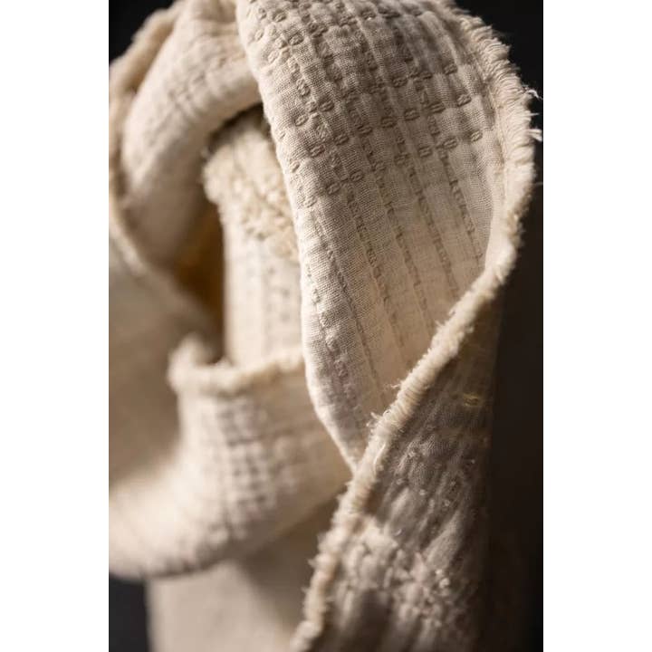 Merchant and Mills - Vendita all'ingrosso Tessuto - Cotone Jacquard Ecru Soft Stitch1