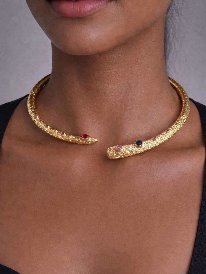 gold plated choker for wholesale by BUBU BY TEKIN SHOP