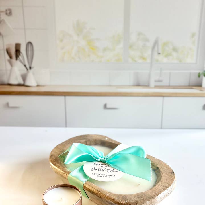 Hart Design Co - Wholesale Travel Candles - Coastal Blue Volcano Candle **2026 NEW RELEASE5