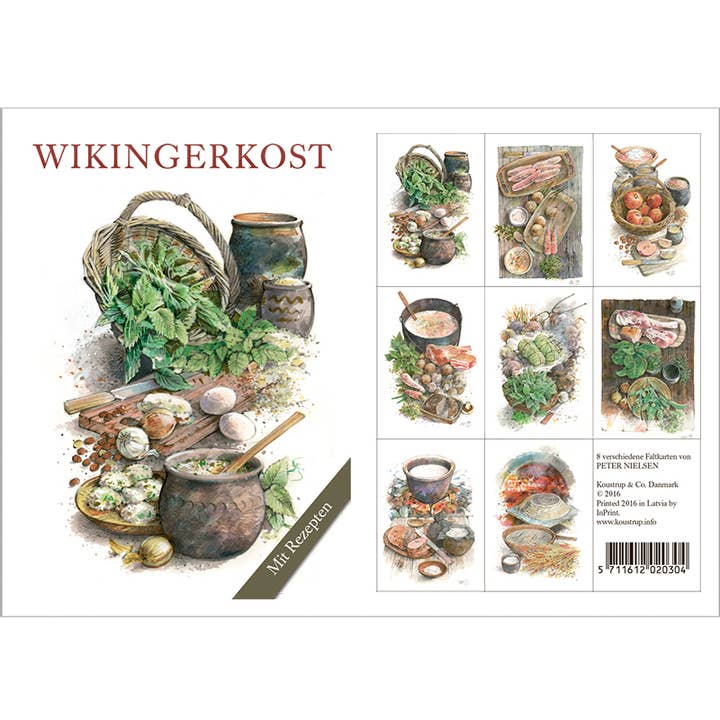 Koustrupco - Wholesale Stationery/Notecard Set - Cardfolder Wikingerkost - 8 cards w/envelopes (german)4