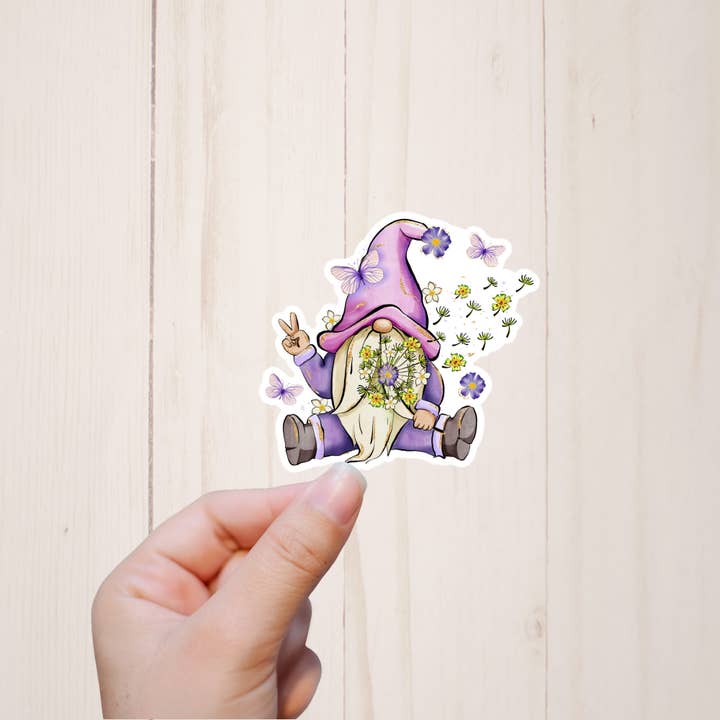 Sorry Not Sorry Co - Wholesale Sticker - Gnome Dandelion Wishes Stickers, Cute Aesthetic Stickers1