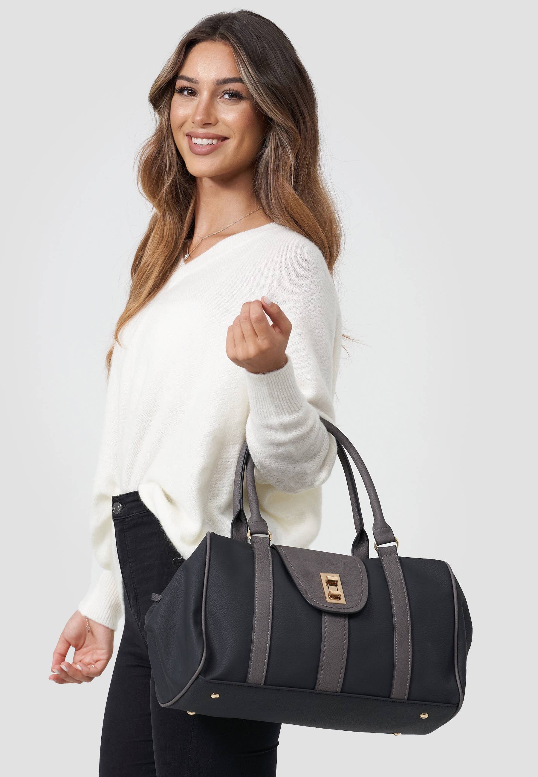 HJS - Wholesale Shoulder Bag - Women's - Handbag 'OTAY' - Quality and Two-Tone1