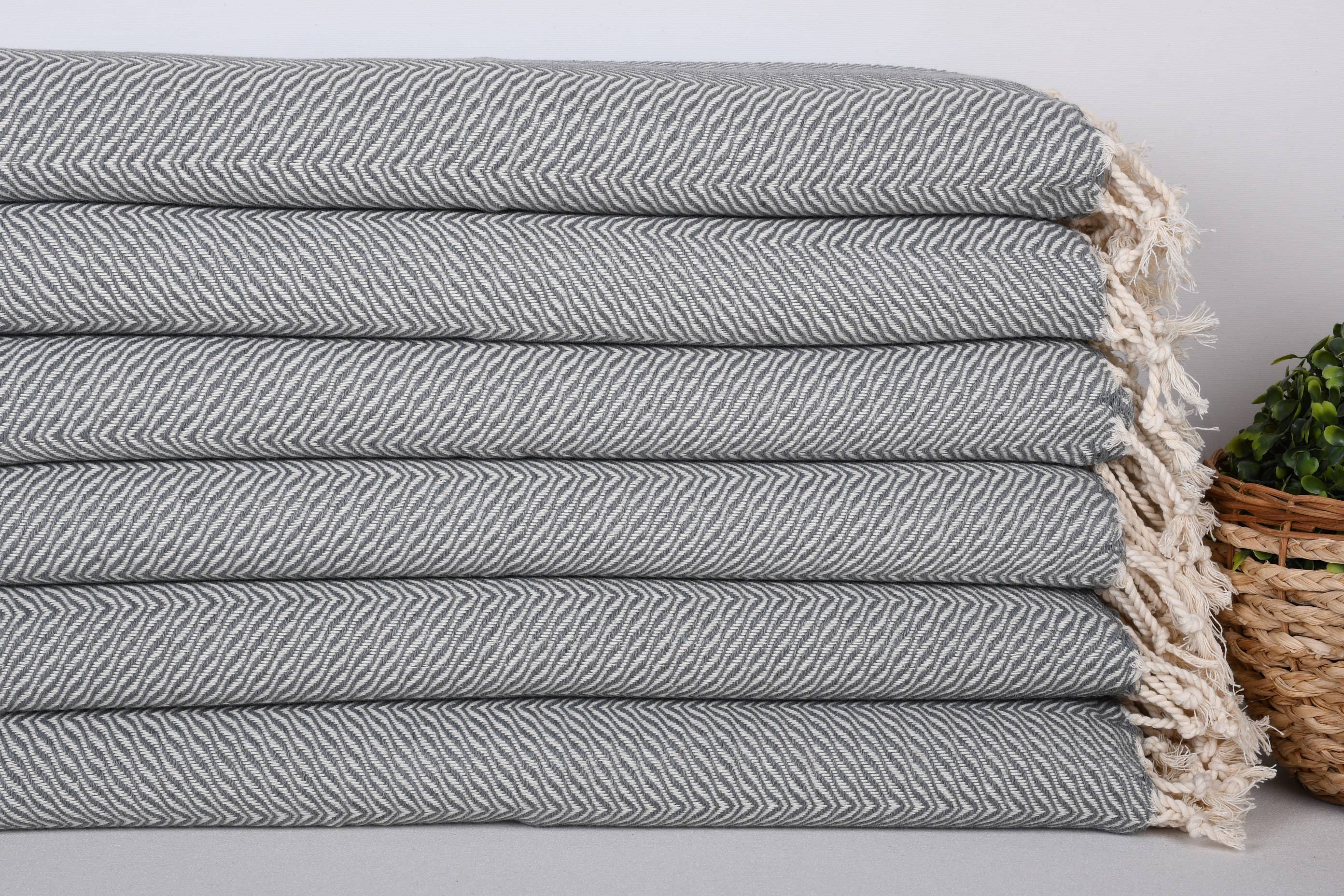 Organic Turkish Towels - Wholesale Tea towel - Turkish Tea Towels, Elegant Dark Gray Napkin2