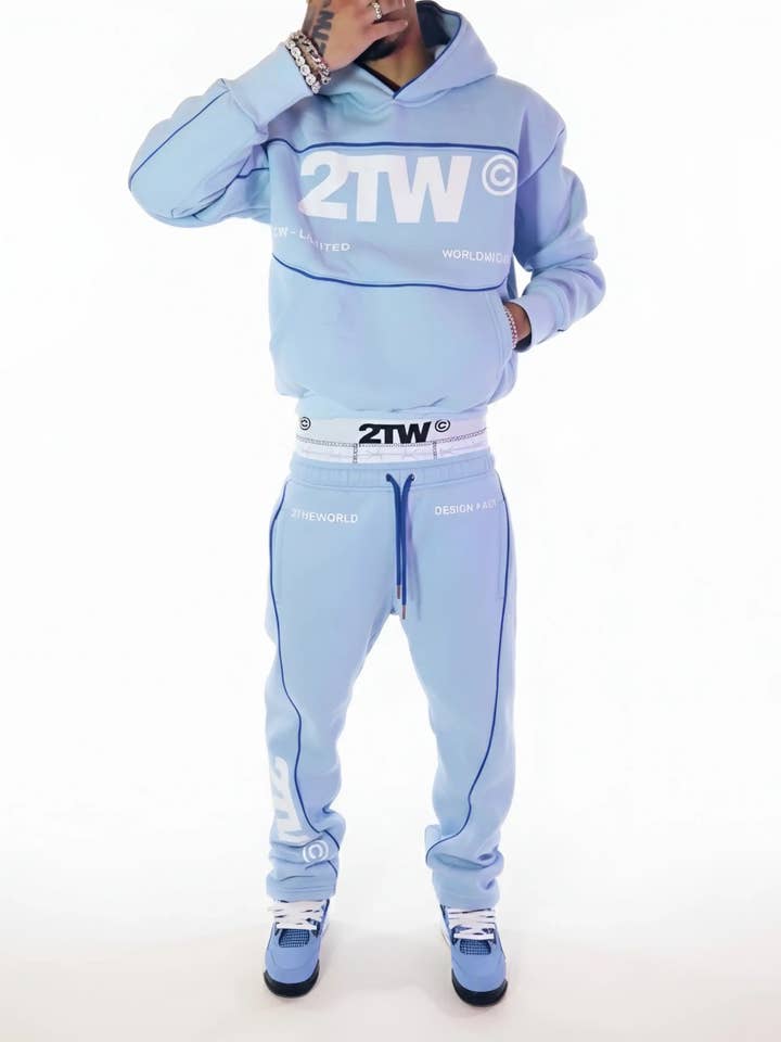 UNC BLUE ESSENTIAL SWEATSUIT for wholesale by 2THEWORLD