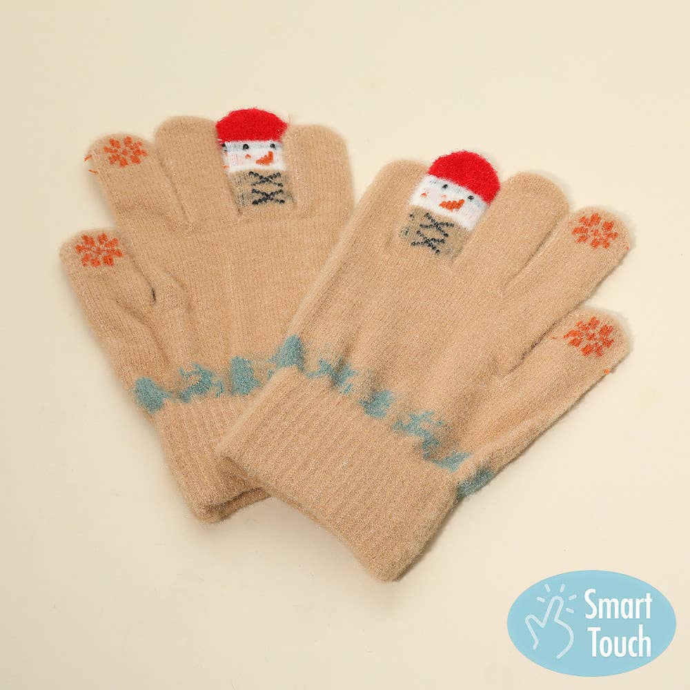 Sensibling Corp. - Wholesale Gloves - Women's - Christmas Theme Pattern Smart Touch Winter Gloves4