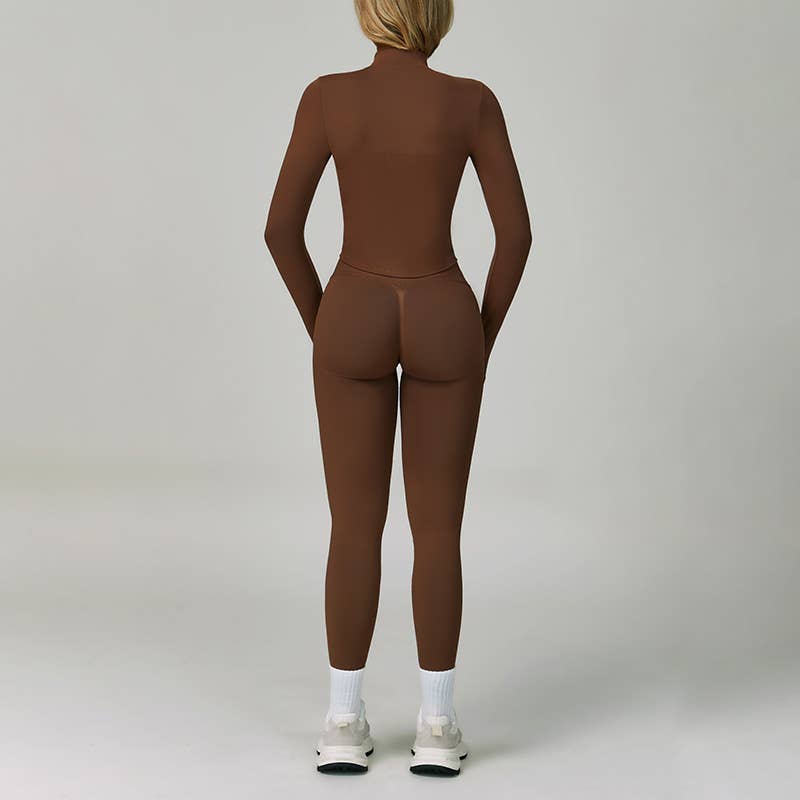 WONDERXFANS – Engroshandel Activewear-sæt – til kvinder – Sæt med jakke med lynlås og leggings i 2 dele7