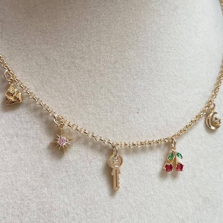 WINZIGE ROLO-CHARM-KETTE für den Großhandel von Goldie Charm Bar