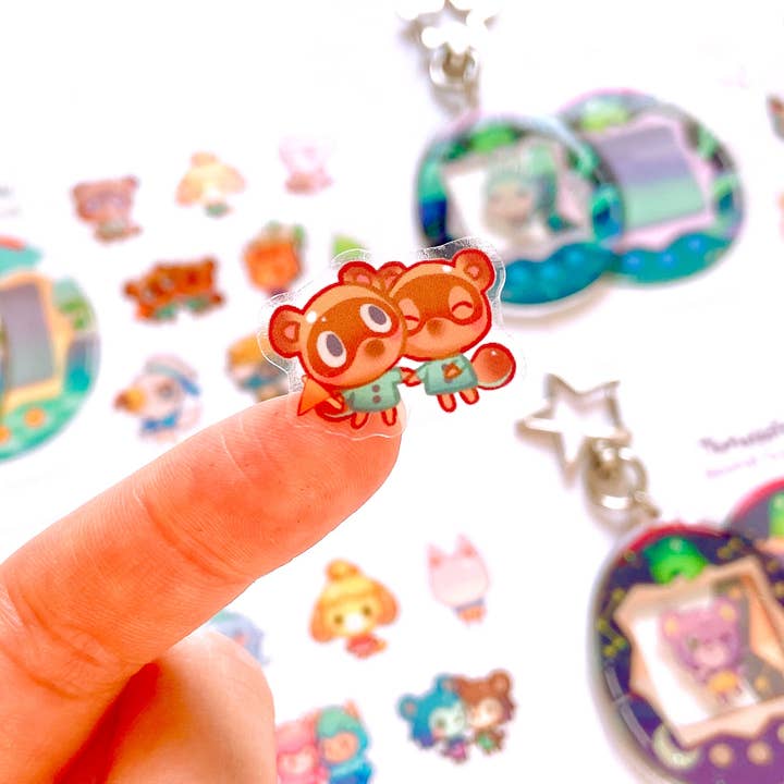 ToasterKiwi - Vente Porte-clés – femme - Ensemble Tamagotchi personnalisé « Animal Crossing »3