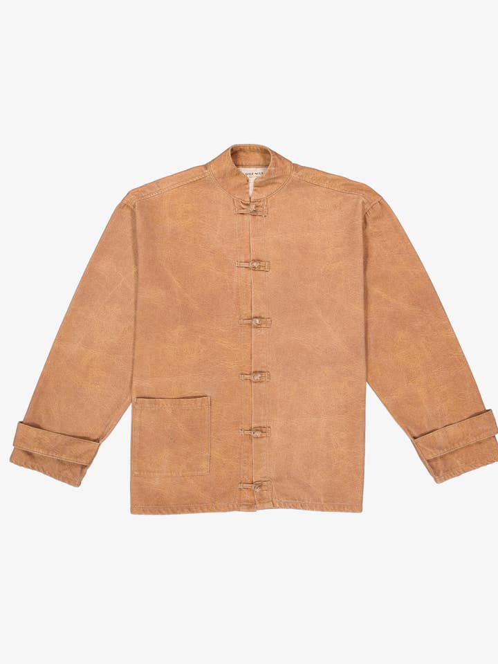 Surchemise Anwar - imprimé cuir marron pour la vente par CHEZ NOUS.