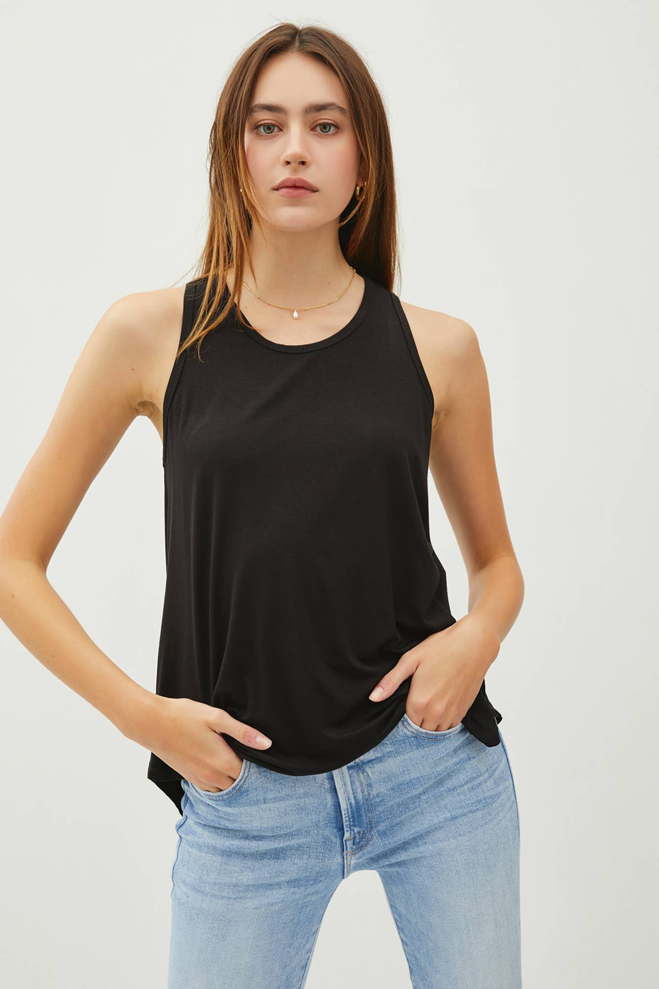 Be Cool - Wholesale Tank Top - Women's - SOFT FLOWY ROUND NECK TANK TOP9