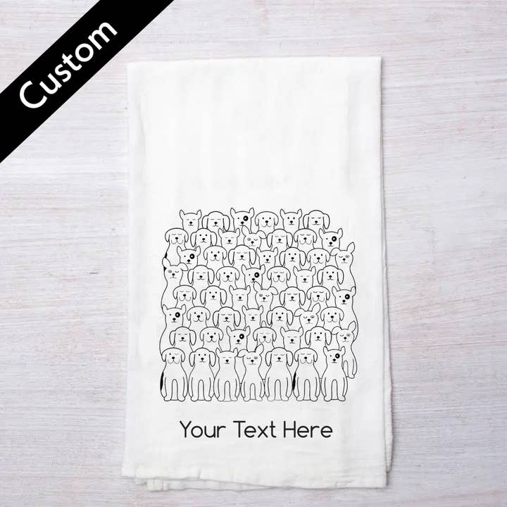 Customizable Tea Towel | Dog | Name Drop | Souvenir for wholesale by Counter Couture