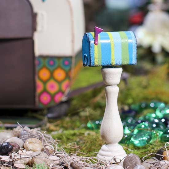 Factory Direct Craft - Wholesale Decorative Tabletop Object - Mini Rustic Metal Mini Mailbox Pick