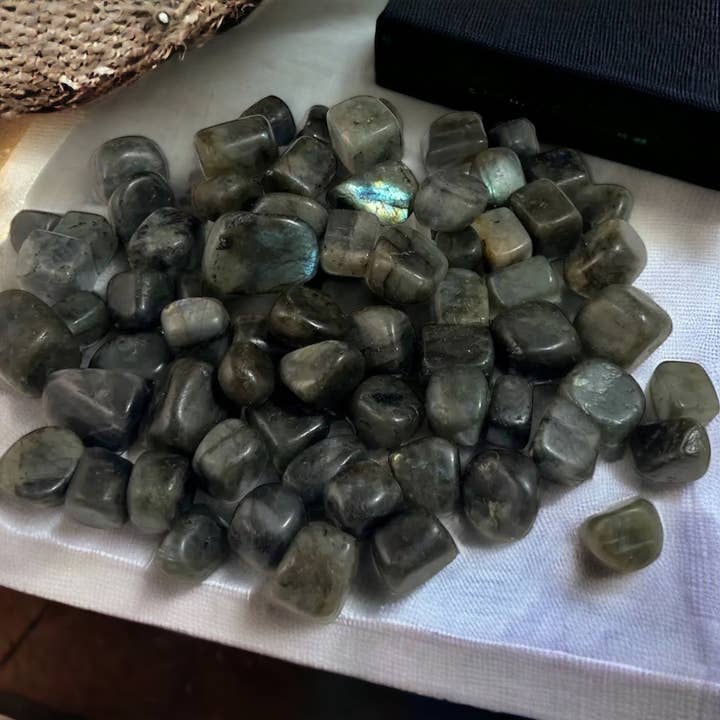 Indian Labradorite Tumble Stones for wholesale by Raj Minerals Inc