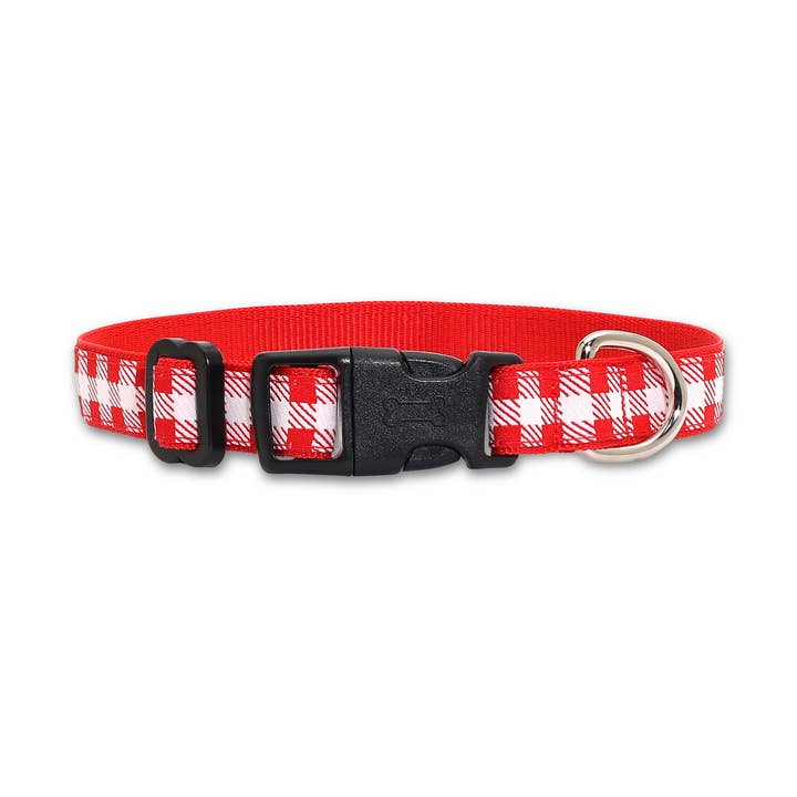 Picnic Plaid (Red) - Dog Collar for wholesale by Dog & Me