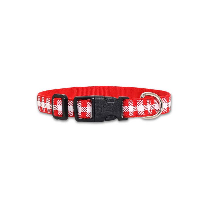 Picnic Plaid (Red) - Dog Collar for wholesale by Dog & Me