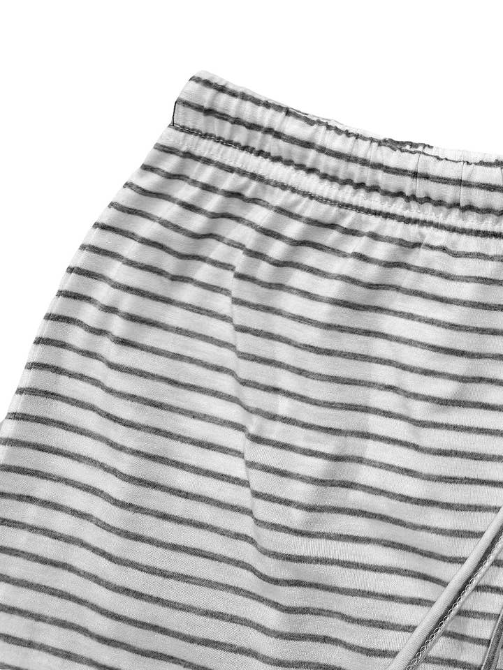 HIDDENBRAND - Wholesale Pants - Women's - Casual drawstring striped print wide-leg lounge pants1