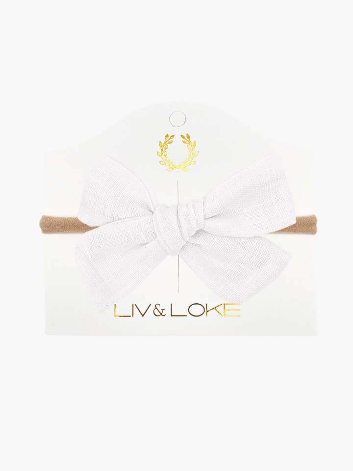 Ester Bow Haarband - Wit voor wholesale door Liv & Loke