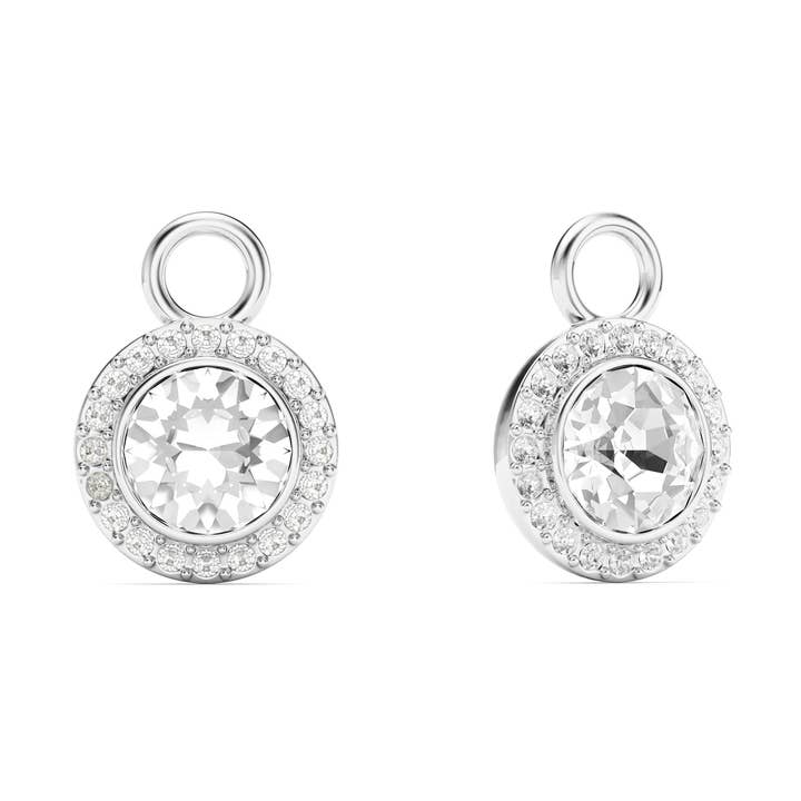 Anhänger mit klaren Kristallen, rhodiniertes Kreis. für den Großhandel von My Jewellery Story