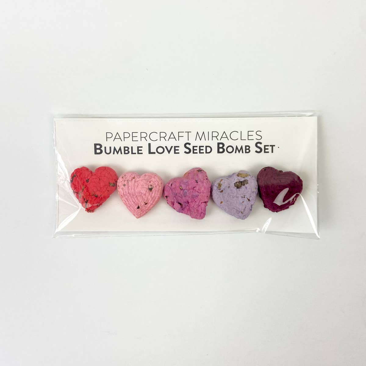 Papercraft Miracles LLC - Wholesale Plant seeds - Bumble Love Hearts Pollinator Seed Bomb Set1