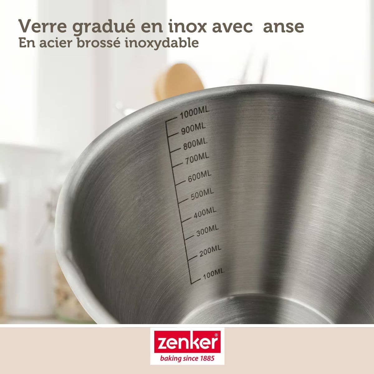Zenker - Wholesale Measuring Cup - Zenker stainless steel measuring cup 1 liter4