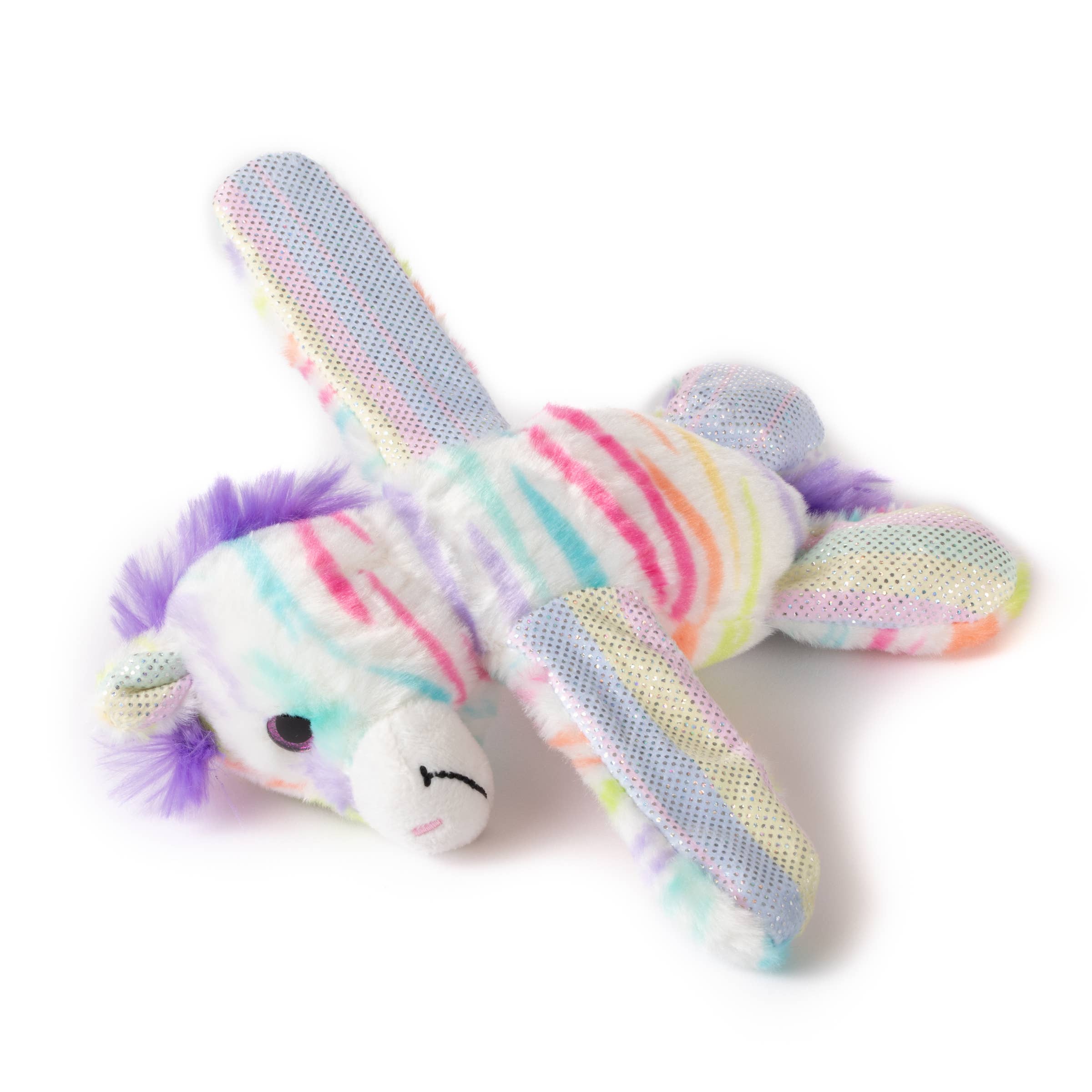 The Petting Zoo - Wholesale Stuffed/Plush Toy - Kids & Baby - Snap-A-Doodlez Zebra Rainbow Plush Slap Bracelet1