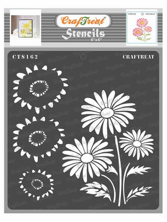CrafTreat, stencil a forma di margherita in 2 fasi, 15,2 x 15,2 cm per la vendita all'ingrosso da parte di CrafTreat