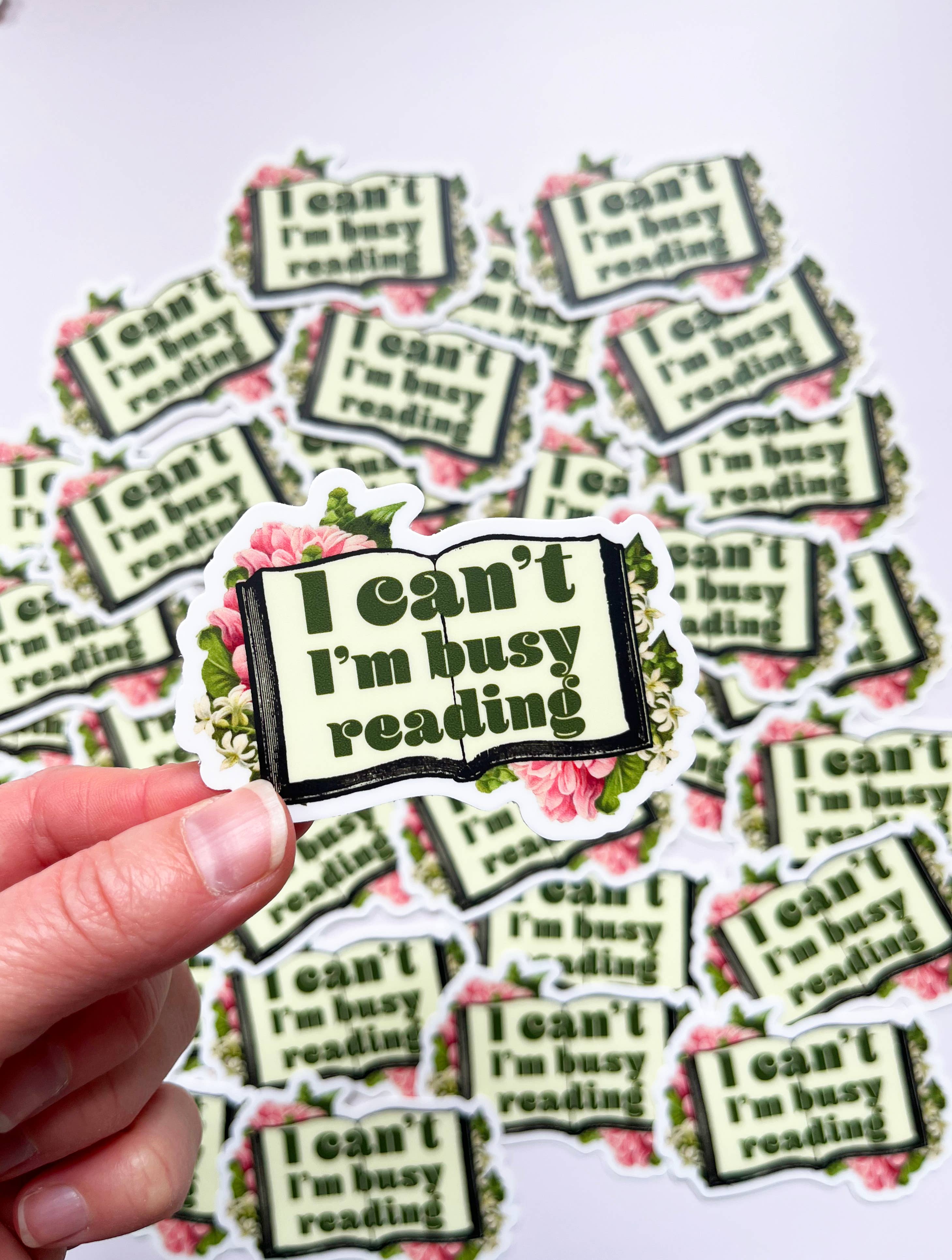 The Coin Laundry - Wholesale Sticker - Busy Reading Sticker - Cute Book Lover Decal3