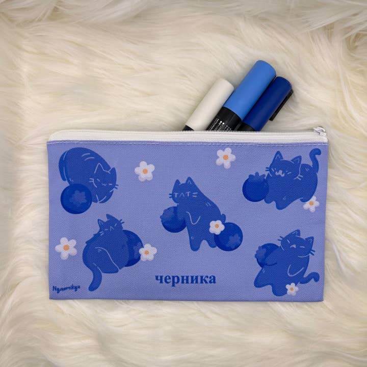 Blueberry Cats Pouch for wholesale by Nyaomikyu
