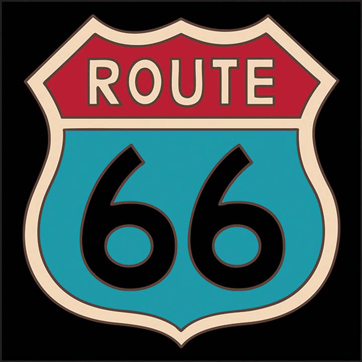 Route 66 Sign Tile (8139) for wholesale by Earthtones Tile
