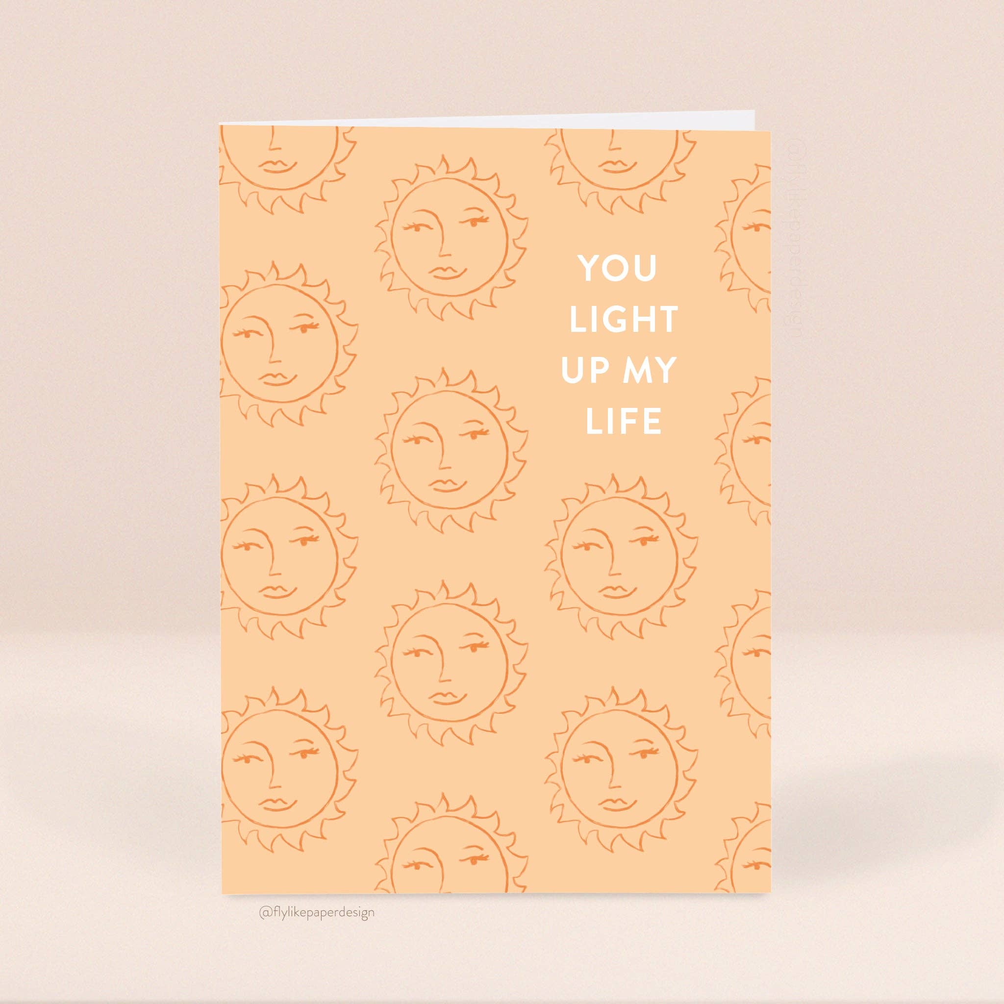 Fly Like Paper Design - Wholesale Love Card - Light Up My Life Sun Card2