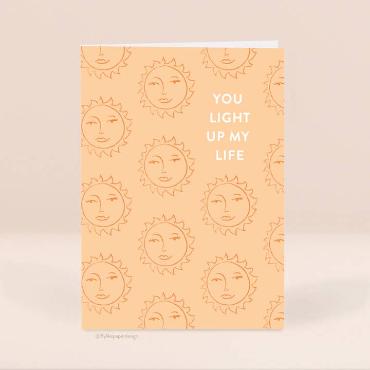 Fly Like Paper Design - Wholesale Love Card - Light Up My Life Sun Card2