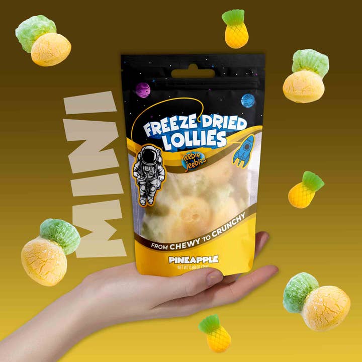 Heebie Jeebies - Wholesale Boiled sweets - Freeze Dried Pineapple Mini Pack3