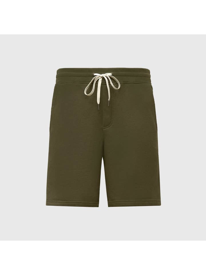 True Classic - Wholesale Shorts - Men's - Military Green Fleece French Terry Shorts1