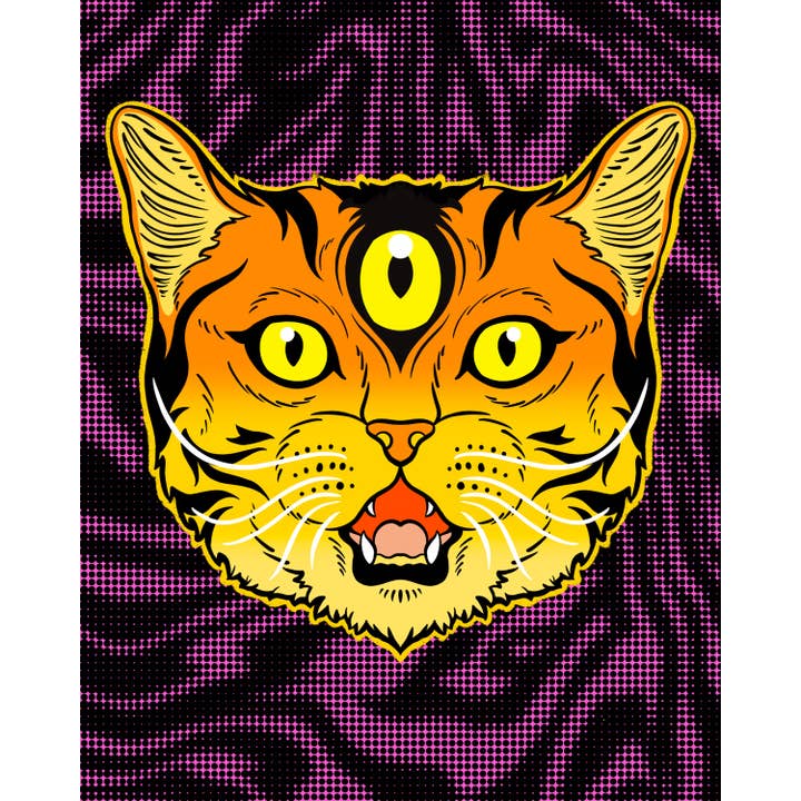 8x10 Print: Triclops Kitty for wholesale by Cat Champion