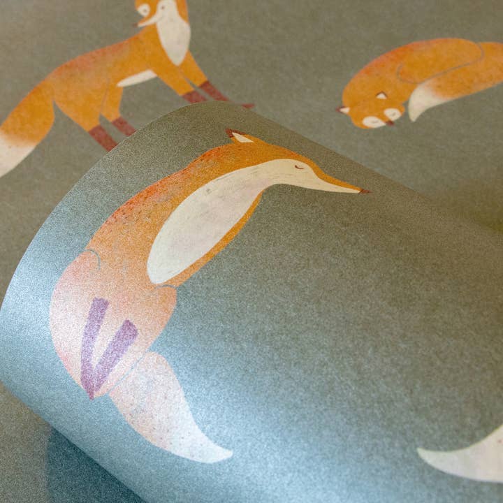 Galerie Wallcoverings - Wholesale Wallpaper - Great Kids Collection Smooth Glitter Friendly Foxes17