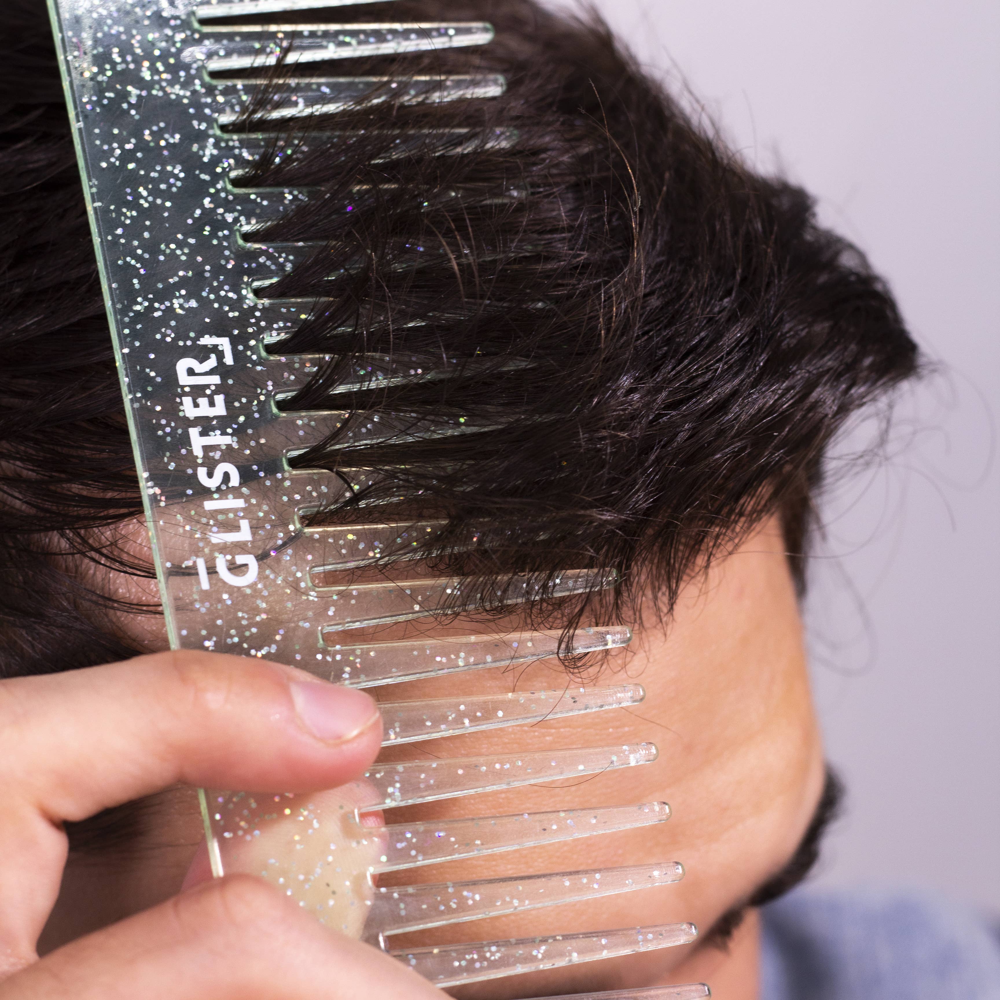 Glister - Wholesale Hair Brush/Comb - "Sparkle" Wide Tooth Detangling Comb | Glitter Finish12