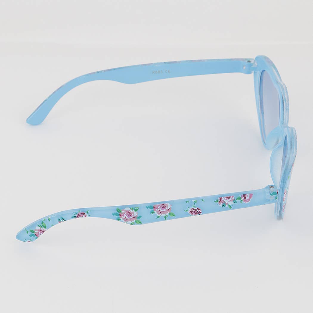 Multicolor KIDS Bling Bling Kids Heart Sunglasses for wholesale on Faire4