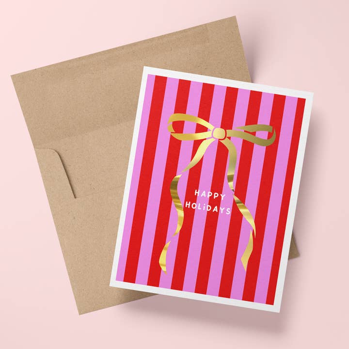 Wee Birdy - Wholesale Christmas Card - 5-Pack Gold Foil Luxury Christmas Holiday Cards9