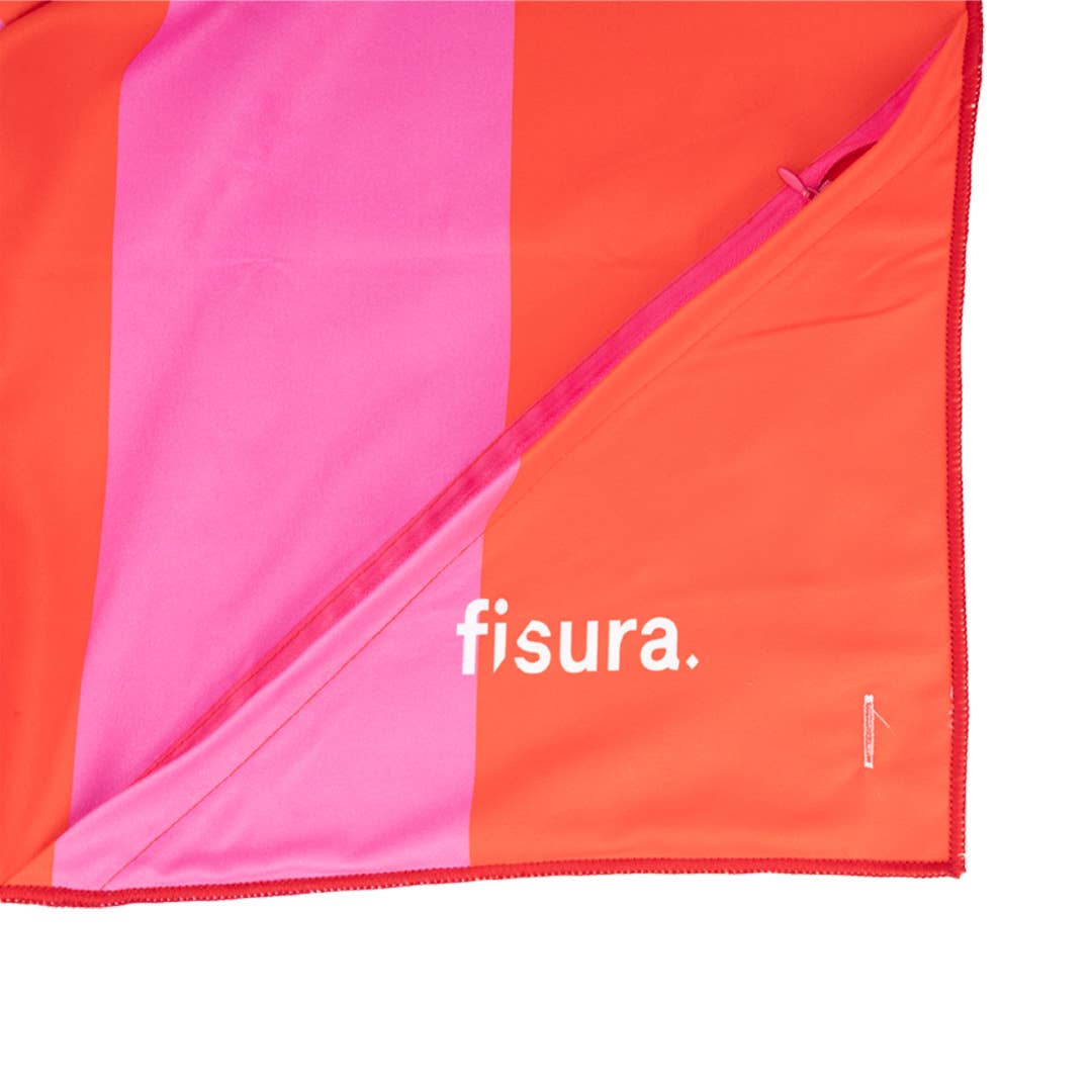 Fisura - Wholesale Beach Towel - Beach towel "better late than ugly" pink and red2