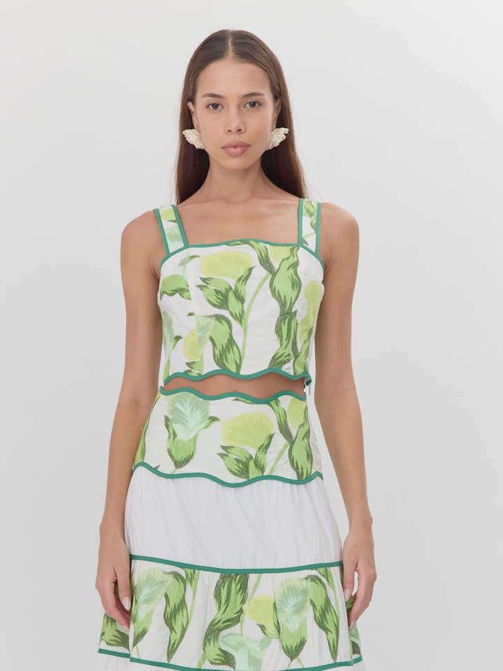 Daphne Embroidered Scalloped Trim Crop Top and other Purchase Wholesale astr the label. Free Returns & Net 60 Terms on Faire trending on Faire.