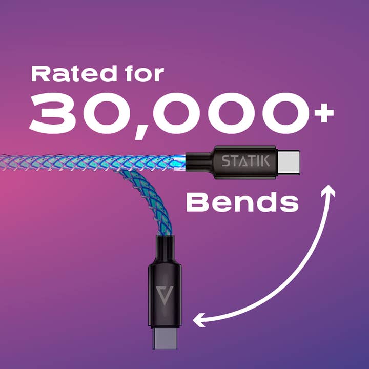 KeySmart / STATIK - Wholesale Charging cable - GloBright Braided Cable USB-C to USB-C connectors3